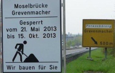 N10a - Pont de Grevenmacher: Barrage complet