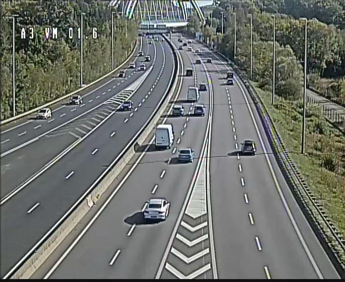 Caméra trafic en direct : A3 · à hauteur de la croix de Gasperich