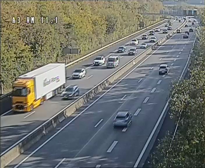 Caméra trafic en direct : A3 · Dudelange, vers la frontière française