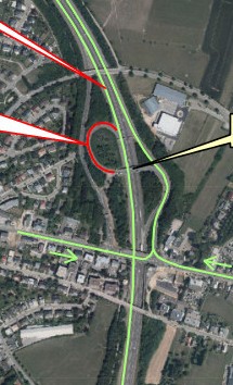 A6: Mise en place du chantier de l’échangeur Strassen 1