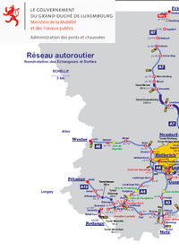 Carte du réseau autoroutier