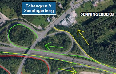 A1: Chantier sur l’échangeur Senningerberg