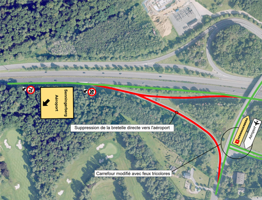 A1: Réaménagement de l'échangeur Senningerberg