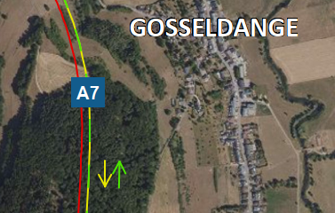 A7: Chantier dans le tunnel « Gousselerbierg »