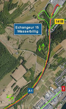 A1: Renouvellement de la couche de roulement entre l’échangeur Mertert et l’échangeur Wasserbillig (17-20.10.2025)