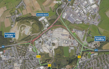 Renouvellement de la couche de roulement sur l’autoroute A4 entre l’échangeur Lallange et la jonction Esch (25-27.04.2026)