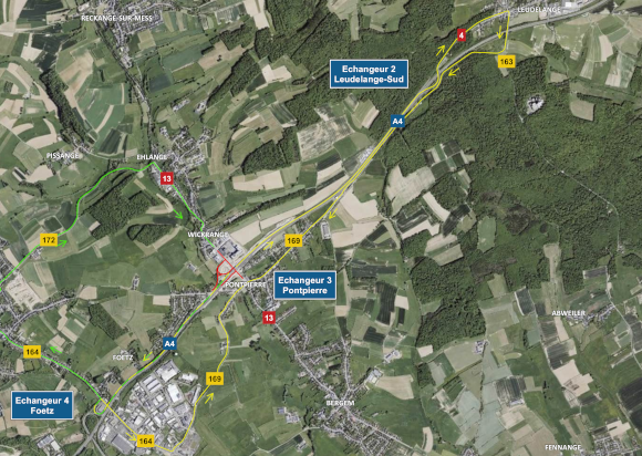A4: Chantier sur l’échangeur Pontpierre de l’autoroute