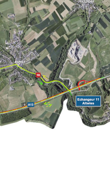 A13: Chantier entre l’échangeur Altwies et l’échangeur Frisange de l’autoroute (10-13.07.2026)