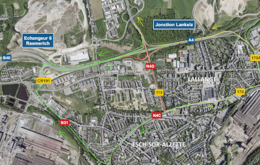 A4: Renouvellement de la couche de roulement sur la Jonction Lankelz de l’autoroute du vendredi 23 octobre vers 20h00 jusqu’au lundi 26 octobre vers 04h00.